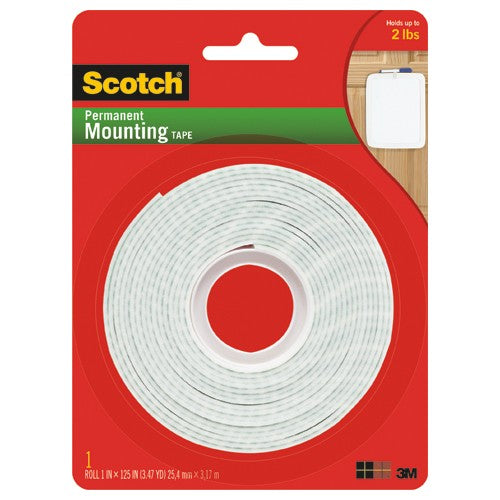 Scotch Indoor Double-Sided Mounting Tape 314S-MED 1″ × 125″ (2.54 cm × 3.17 m) - Americas Industrial Supply