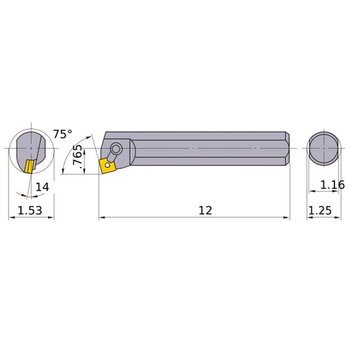 S-MSKNR-204 BORING BAR