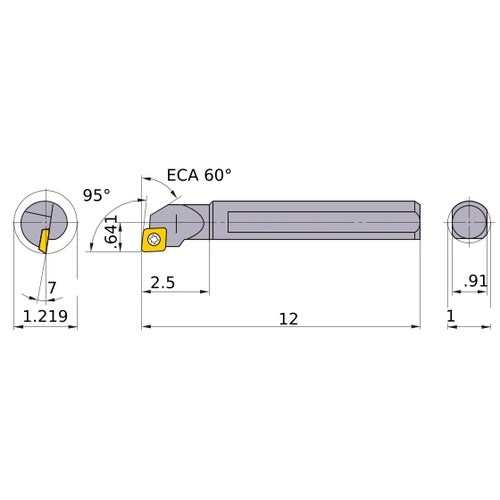 S-SCLCL-164 BORING BAR