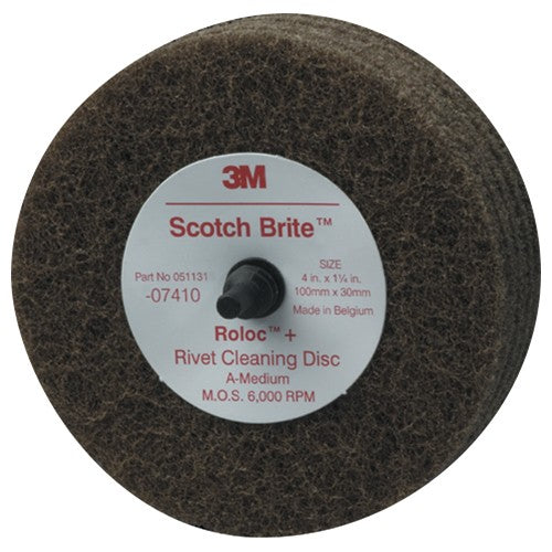 ‎Scotch-Brite Rivet Cleaning Disc 07410 4″ × 1-1/4″ A MED - Americas Industrial Supply