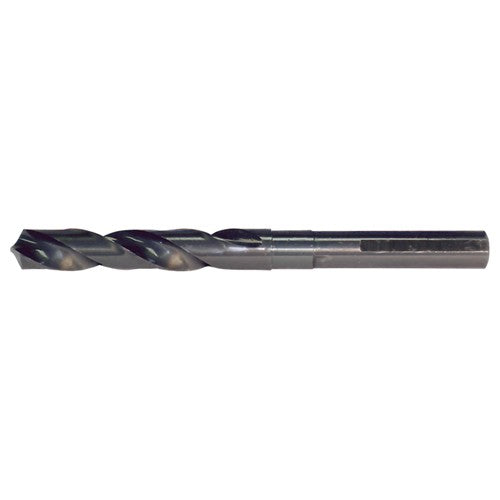 19.00mm RHS / RHC HSS 118 Degree Split Point Silver & Deming Reduced Shank Drill - Steam Oxide - Exact Industrial Supply