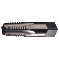 ‎1/4-18 NPTF 4 Flute Taper Pipe HSS Medium Hook Taper Pipe Tap- Bright - Exact Industrial Supply