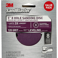 3M SandBlaster Sanding Discs 99623SB-ES 5″ × 8Hole 120 grit - Americas Industrial Supply