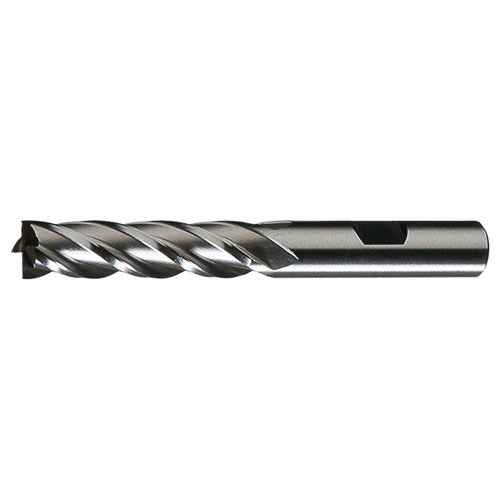 ‎7/16″ × 3/8″ × 1″ × 2-11/16″ RHS / RHC HSS HSS Single End Mulit Flute Center Cutting Finishing End Mill - Bright - Exact Industrial Supply