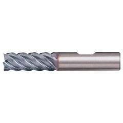 ‎1/4″ × 1/4″ × 3/4″ × 2-1/2″ RHS / RHC Solid Carbide 5-Flute High-Performance End Mill for Steel - TiCN - Exact Industrial Supply