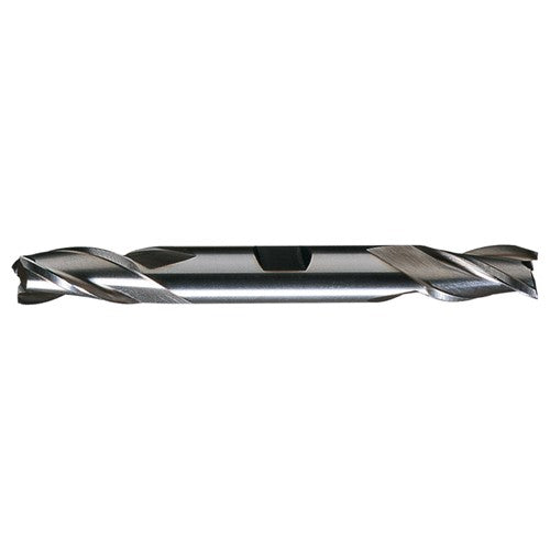 ‎1/8″ × 3/8″ × 3/8″ × 3-1/16″ RHS / RHC HSS HSS Double End 3-Flute Center Cutting Finishing End Mill - Bright