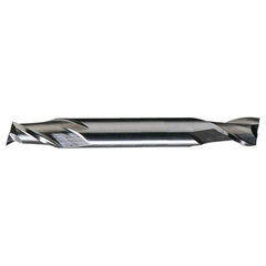 ‎1/16″ × 3/16″ × 3/16″ × 2-1/4″ RHS / RHC HSS HSS Double End 2-Flute Center Cutting Finishing End Mill - Bright