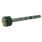 3" Diameter - Crimped Filament Internal Brush Deburring Tool - 0.055/120 Grit - 3/8" ARBOR - Americas Industrial Supply