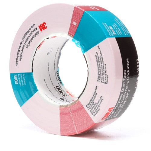 3M Multi-Purpose Duct Tape 3900 Red 48 mm × 54.8 m 8.1 mil Individually Wrapped Conveniently Packaged - Americas Industrial Supply