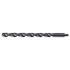 1/8 RHS / RHC HSS 118 Degree Notched Point Heavy Duty Taper Length with Automotive Tanged Shank Drill - Steam Oxide - Exact Industrial Supply