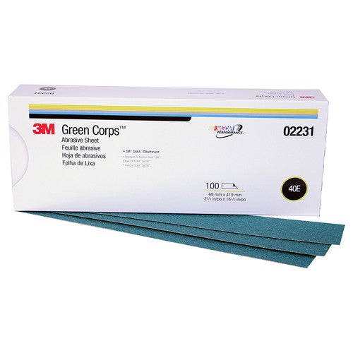 ‎3M Green Corps Stikit Production Sheet 02231 40 2-3/4″ × 16 1/2″ - Americas Industrial Supply