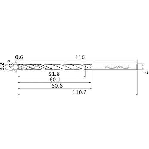 MHS0320L060B CARB DRILL