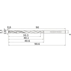 MHS0330L040B CARB DRILL