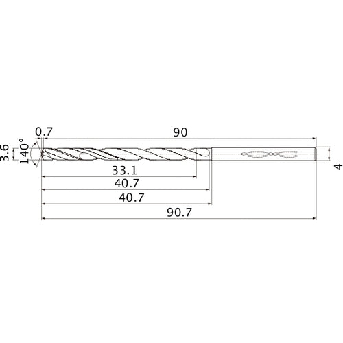 MHS0360L040B CARB DRILL