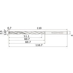 MHS0360L060B CARB DRILL