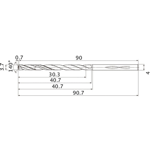 MHS0370L040B CARB DRILL