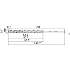 MHS0370L090B CARB DRILL