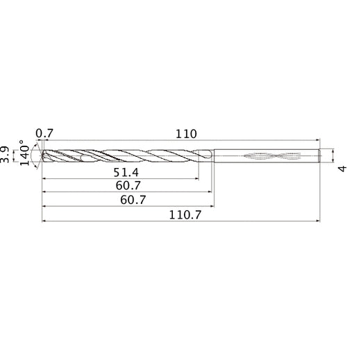 MHS0390L060B CARB DRILL