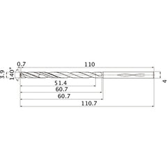 MHS0390L060B CARB DRILL