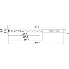 MHS0410L060B CARB DRILL