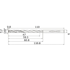MHS0420L060B CARB DRILL