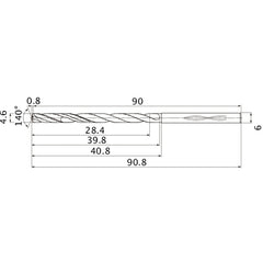MHS0460L040B CARB DRILL