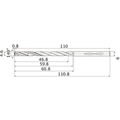 MHS0460L060B CARB DRILL