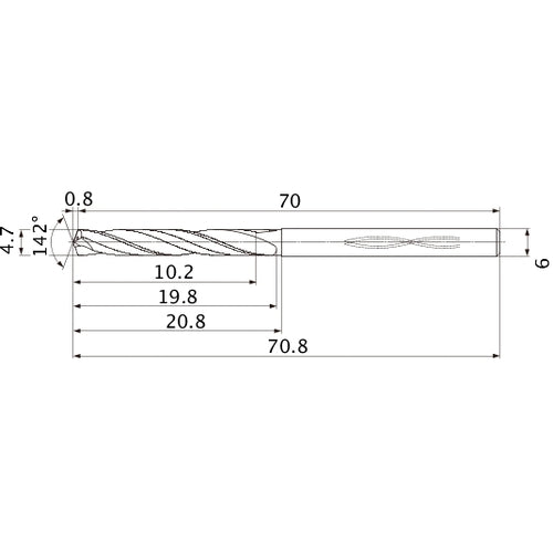 MHS0470L020B CARB DRILL
