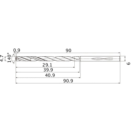 MHS0470L040B CARB DRILL