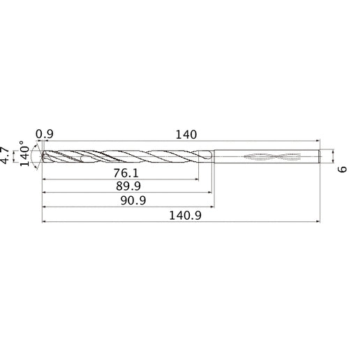 MHS0470L090B CARB DRILL