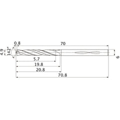 MHS0490L020B CARB DRILL