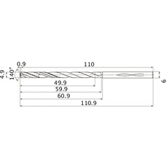 MHS0490L060B CARB DRILL