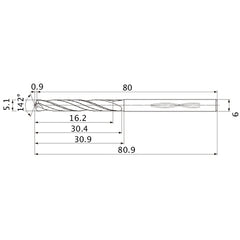 MHS0510L030B CARB DRILL