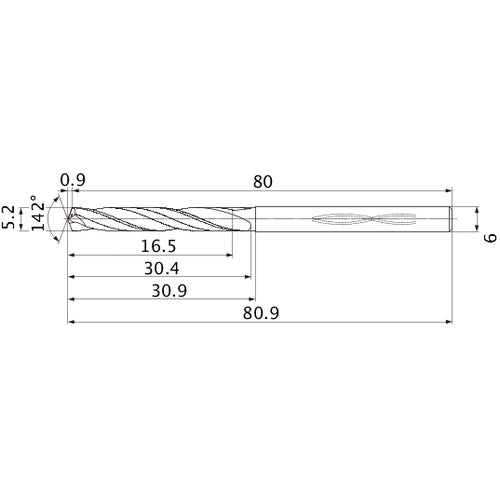 MHS0520L030B CARB DRILL