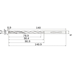 MHS0520L090B CARB DRILL