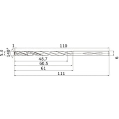 MHS0530L060B CARB DRILL
