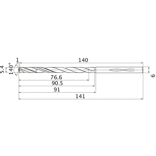 MHS0540L090B CARB DRILL