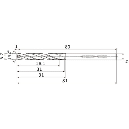 MHS0570L030B CARB DRILL