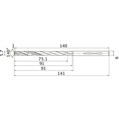 MHS0570L090B CARB DRILL