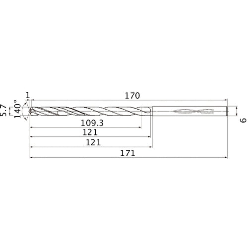 MHS0570L120B CARB DRILL