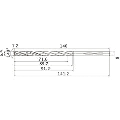 MHS0640L090B CARB DRILL