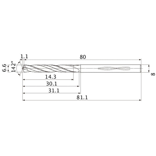 MHS0660L030B CARB DRILL