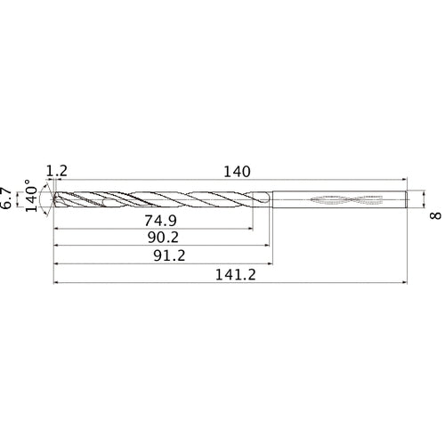 MHS0670L090B CARB DRILL