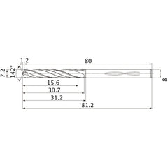 MHS0720L030B CARB DRILL