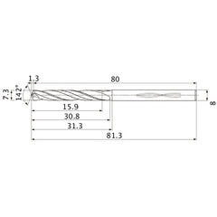 MHS0730L030B CARB DRILL