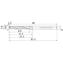 MHS0760L030B CARB DRILL