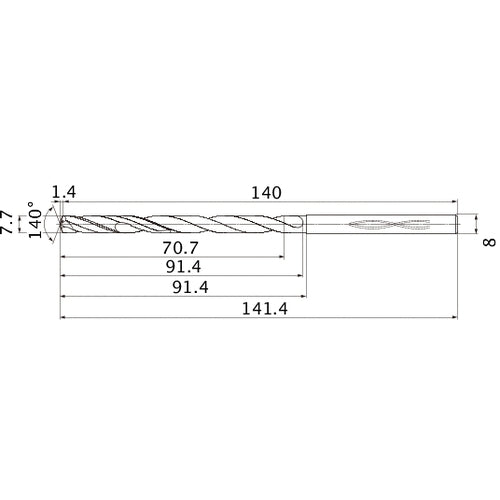 MHS0770L090B CARB DRILL