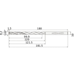 MHS0820L120B CARB DRILL