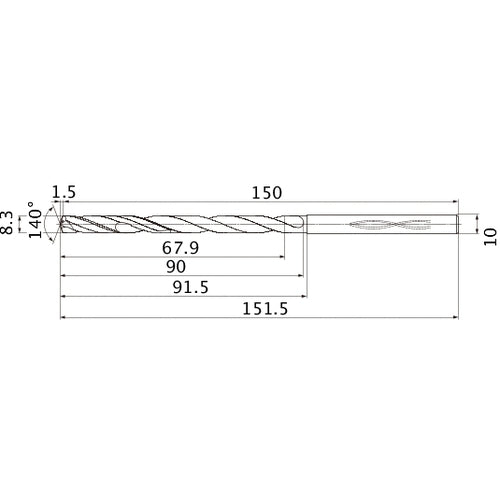 MHS0830L090B CARB DRILL