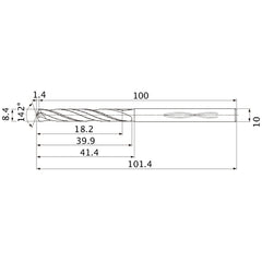 MHS0840L040B CARB DRILL